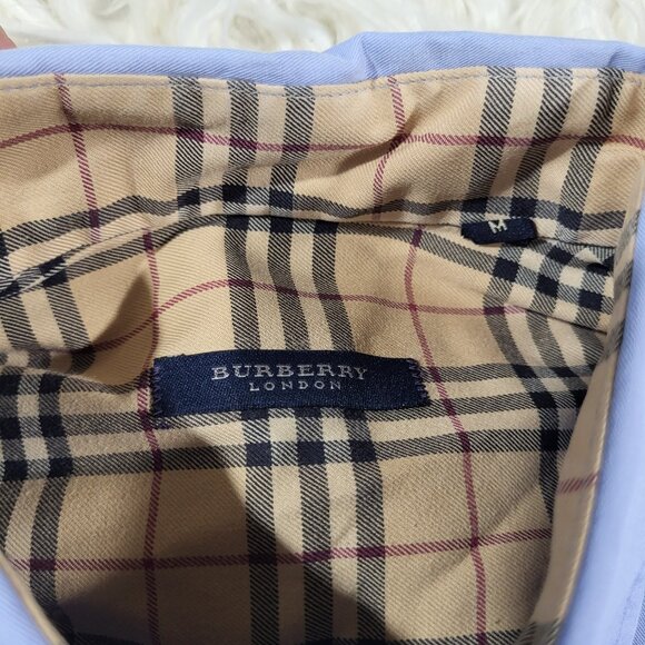 Burberry London Button Down Long Sleeve Blue Shirt - Size M - Picture 6 of 16